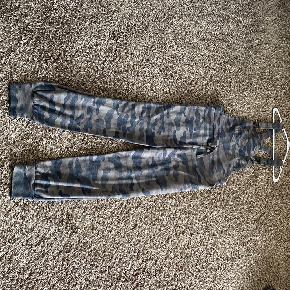 NWT ee:some Fabric Camo Overalls